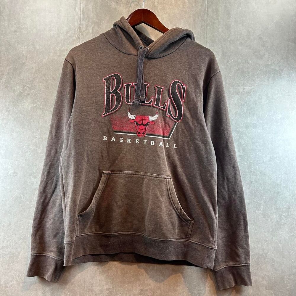 Nba Men's Grey and Brown Hoodie